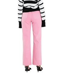 English Factory Women's Color Full Length Wide Leg Jean