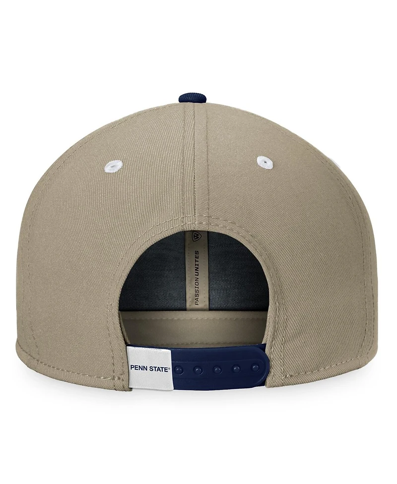 Top of the world Men's Khaki/Navy Penn State Nittany Lions Land Snapback Hat