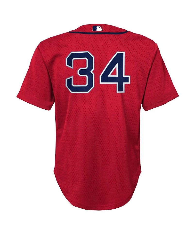 Mitchell Ness Preschool David Ortiz Red Boston Red Sox Cooperstown Collection Mesh Batting Practice Jersey