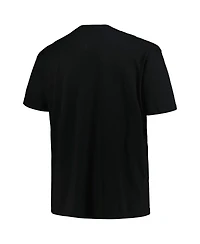 Mitchell Ness Men's Black Atlanta Hawks Big Tall Hardwood Classics Vintage-like Logo T-Shirt