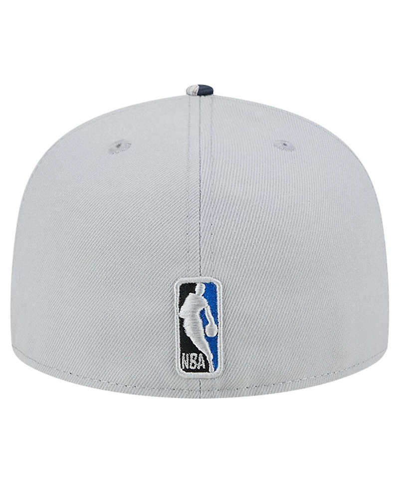 New Era Men's Gray Orlando Magic Active Color Camo Visor 59Fifty Fitted Hat