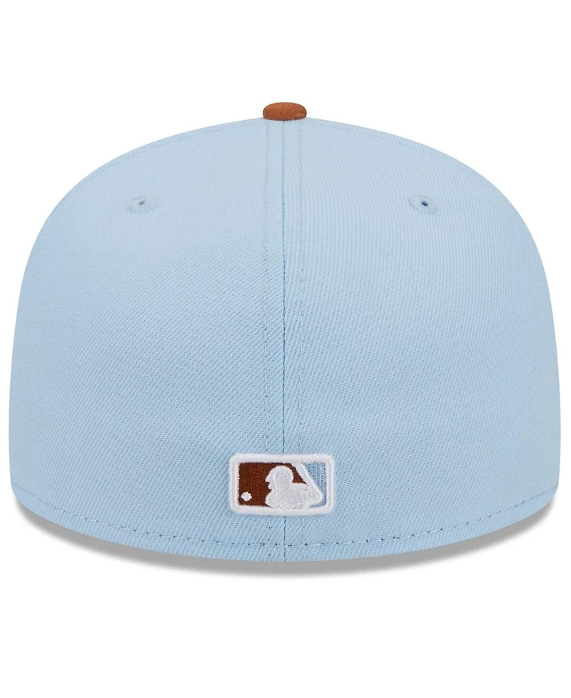 New Era Men's Light Blue/ Los Angeles Dodgers Spring Color Basic Two-Tone 59Fifty Fitted Hat