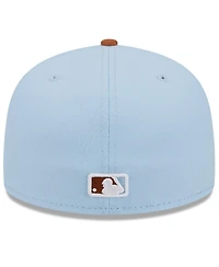 New Era Men's Light Blue/ Los Angeles Dodgers Spring Color Basic Two-Tone 59Fifty Fitted Hat