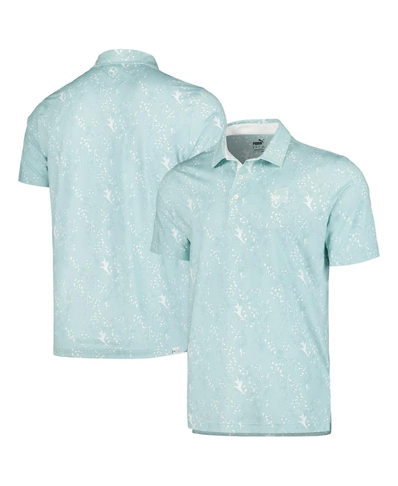 Puma Men's Mint Wm Phoenix Open Cloudspun Vintage-like Polo
