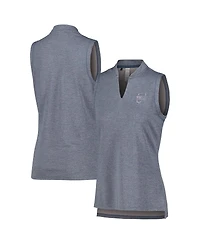 Adidas Women's Navy Wm Phoenix Open Ultimate365 Textured Heat.rdy V-Neck Sleeveless Polo