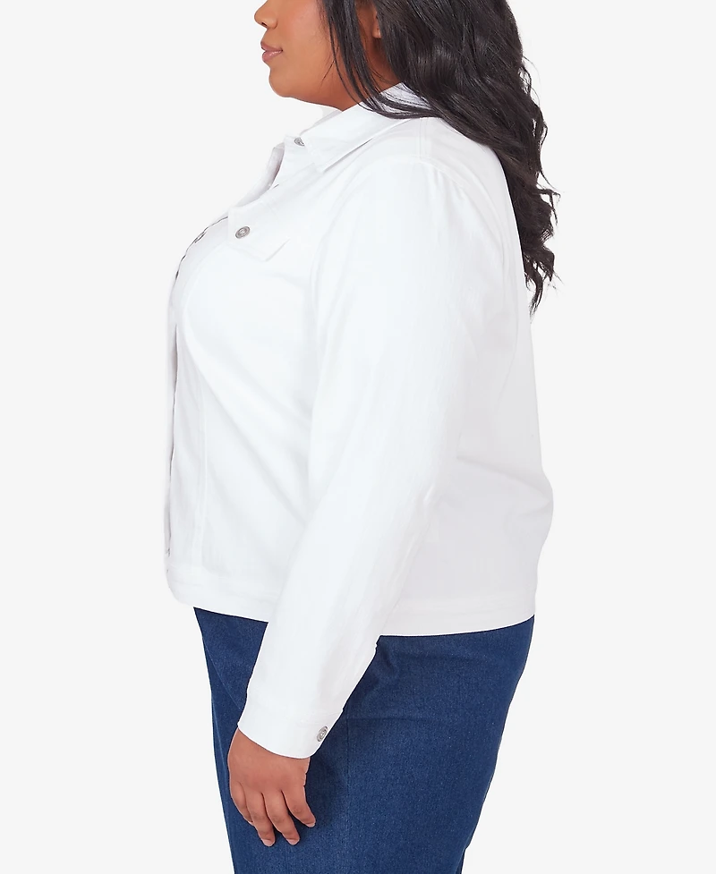 Alfred Dunner Plus Classic Fit Denim Jacket