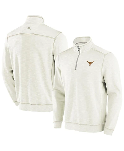 Tommy Bahama Men's Cream Texas Longhorns Tobago Bay Half-Zip Tri-Blend Top