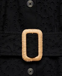 Mango Women's Embroidered Belt Dress