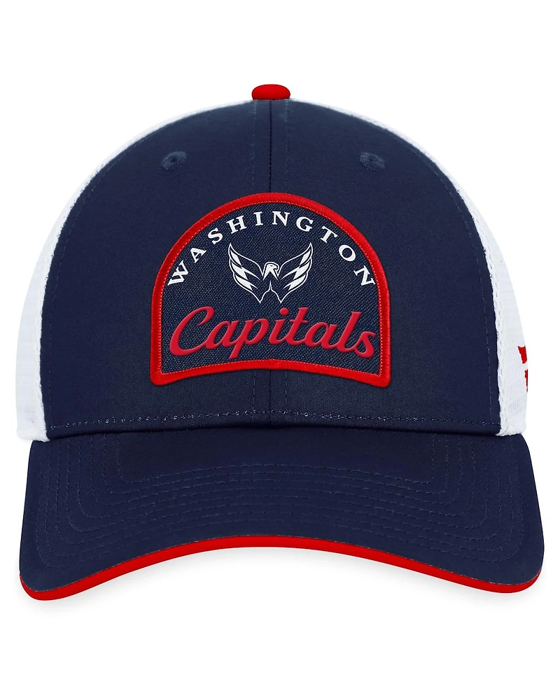 Fanatics Branded Men's Navy/White Washington Capitals Fundamental Adjustable Hat