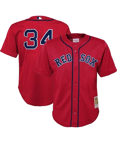 Mitchell Ness Preschool David Ortiz Red Boston Red Sox Cooperstown Collection Mesh Batting Practice Jersey