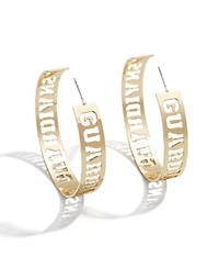 Wear by Erin Andrews x Baublebar Cleveland Guardians Large Cutout Hoop Earrings