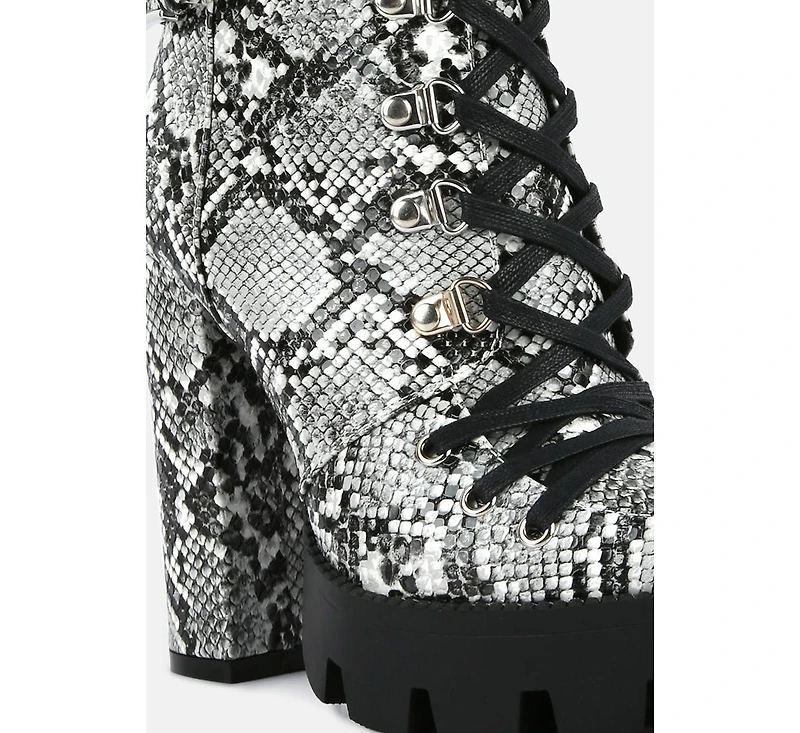 palmetto snake skin ankle boots