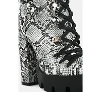 palmetto snake skin ankle boots