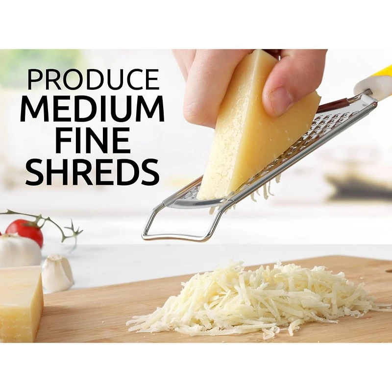 Cheese Grater Stainless Steel - Durable Rust-Proof Metal Lemon Zester Grater With Handle