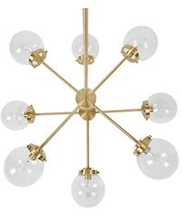 Ink+Ivy 8-Light Metal Chandelier with Globe Bulbs