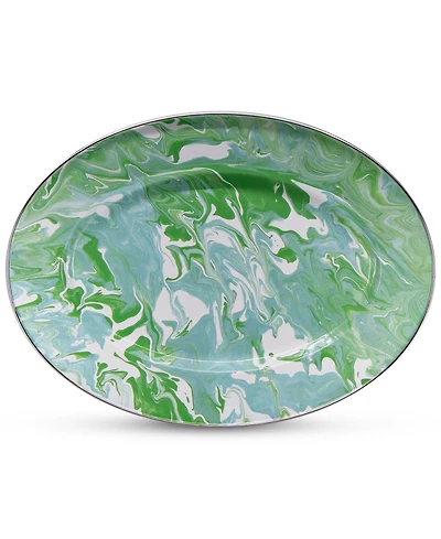 Golden Rabbit Modern Monet Oval Platter