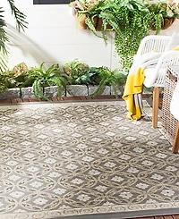 Safavieh Courtyard CY7810 Anthracite and Light Gray 5'3" x 7'7" Outdoor Area Rug