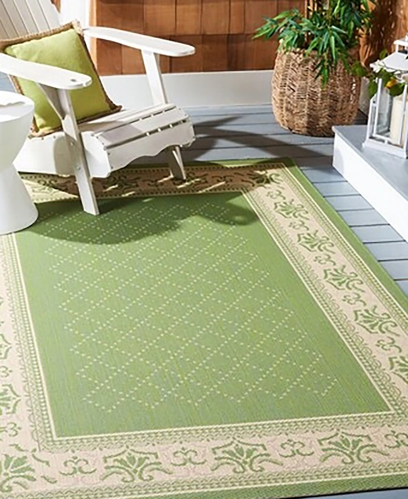 Safavieh Courtyard CY0901 Olive and Natural 5'3" x 7'7" Outdoor Area Rug