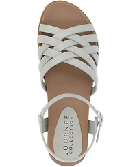 Journee Collection Women's Kimmie Strappy Flat Sandals