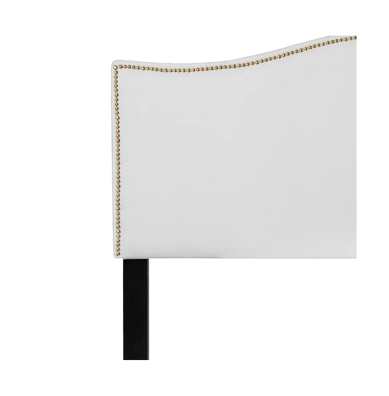 Arched Queen Headboard With Accent Nail Trim
