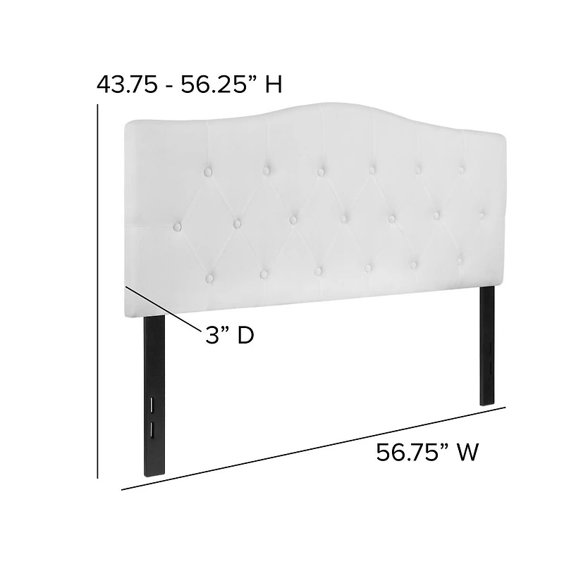 Arched Full Button Tufted Upholstered Headboard