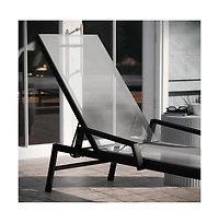 Emma+Oliver Braelin Textilene Adjustable 5 Position Patio Chaise Lounge With Armrests And Metal Frame