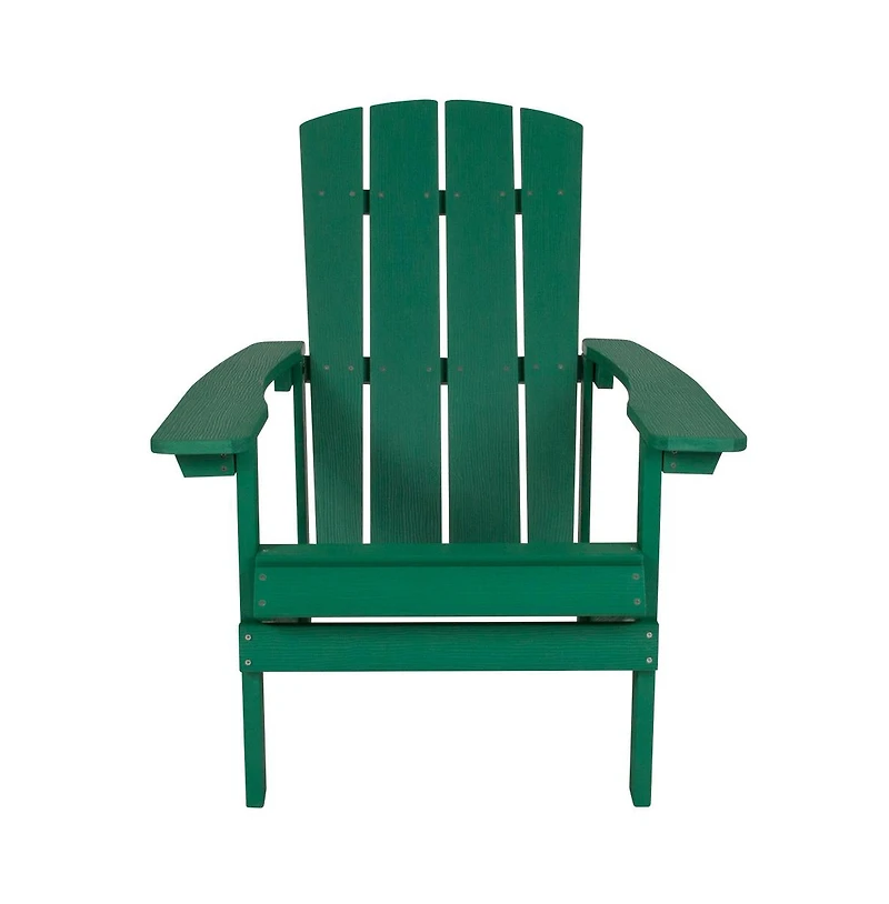 Riviera Azure Adirondack Patio Chairs With Vertical Lattice Back And Weather Resistant Frame