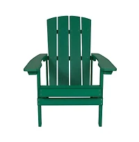 Riviera Azure Adirondack Patio Chairs With Vertical Lattice Back And Weather Resistant Frame