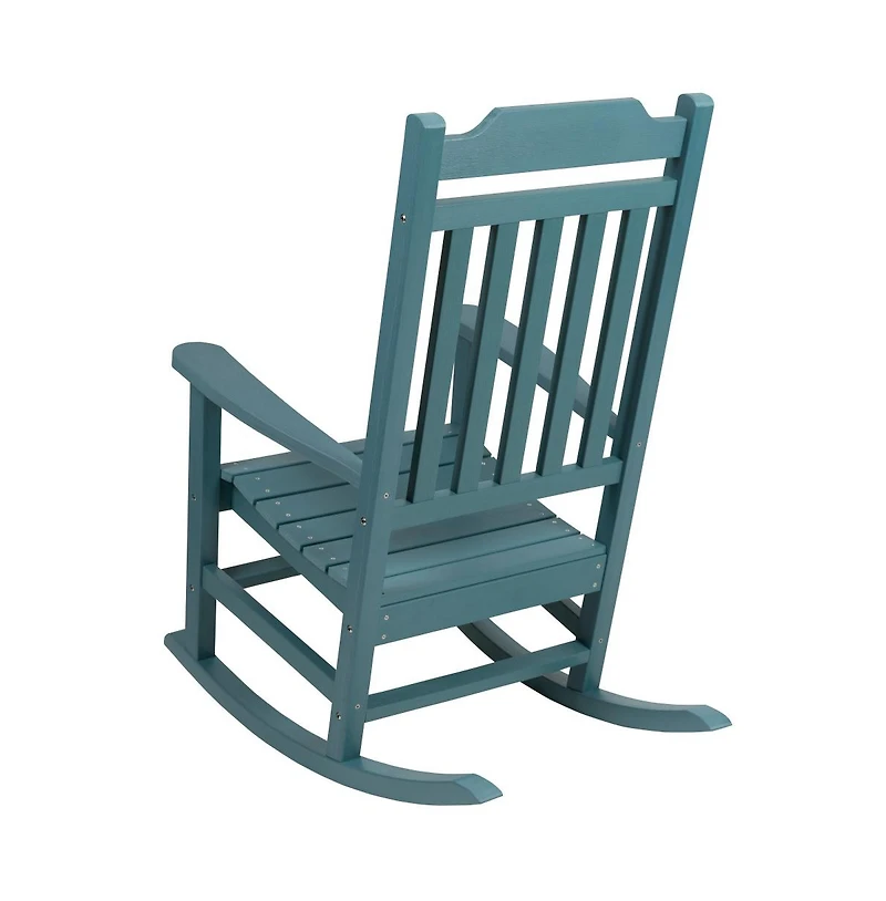 Merrick Lane Set Of 2 Hillford Poly Resin Indoor/Outdoor Rocking Chairs