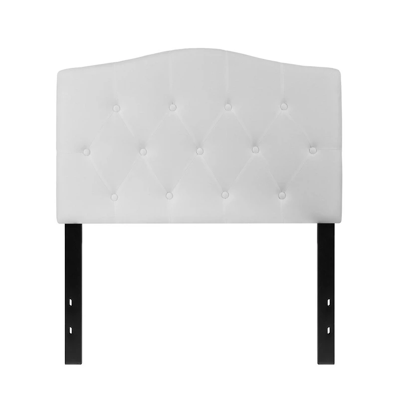 Arched Twin Button Tufted Upholstered Headboard