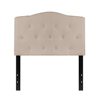 Arched Twin Button Tufted Upholstered Headboard