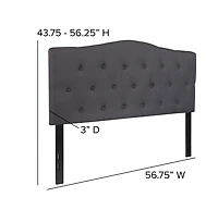 Arched Full Button Tufted Upholstered Headboard