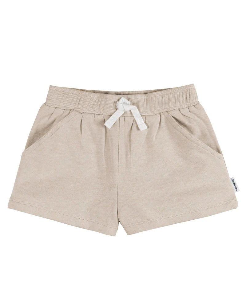 Gerber Toddler & Baby Girls Knit Shorts, 3-Pack