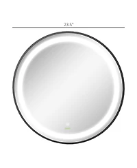Kleankin Led Vanity Mirror for Bathroom, Dimmable Lighted Wall Mount Mirror