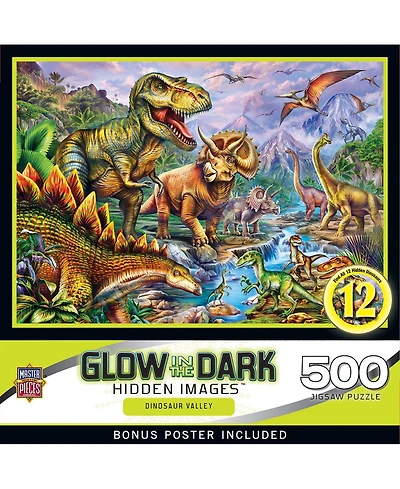 MasterPieces Hidden Images - Dinosaur Valley 500 Piece Jigsaw Puzzle