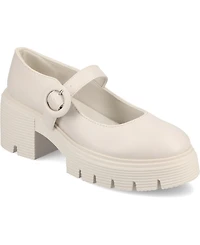 Journee Collection Women's Zarynn Mary Jane Treaded Outsole Platform Pumps
