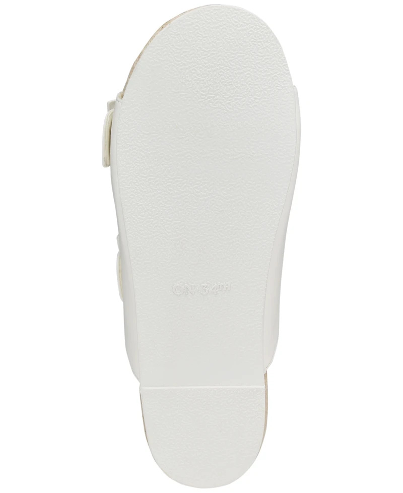 On 34th Women's Milaa Buckled Footbed Sandals, Created for Macy's