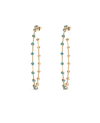 Ettika Simple Spark Crystal 18k Gold Plated Hoops