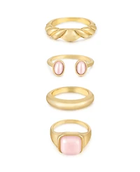 Ettika 18k Gold Plated Ultimate Babe Ring Set