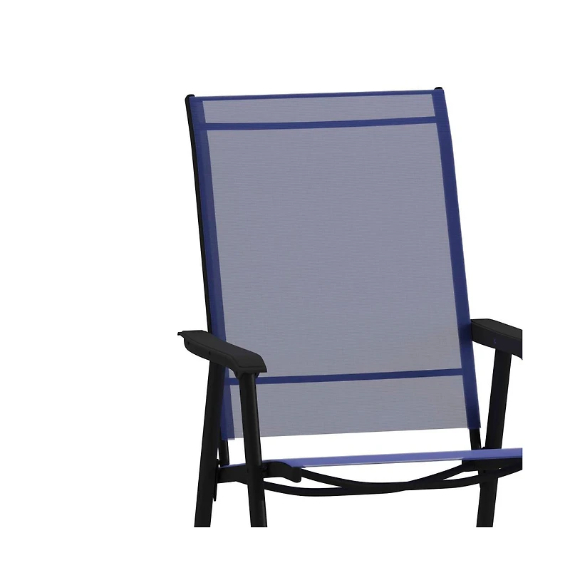 Outdoor Folding Patio Sling Chair / Portable (2 Pack)