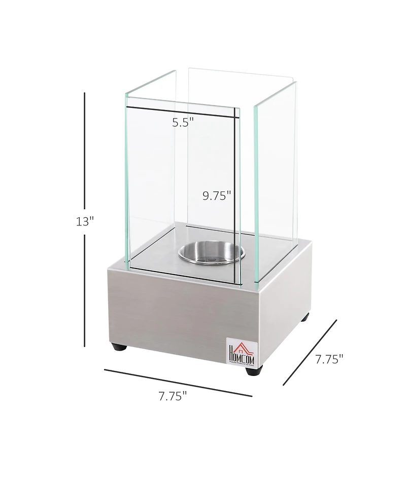 Homcom Portable Indoors Outdoors Bio Ethanol Fireplace Fire Pit Pot Backyard