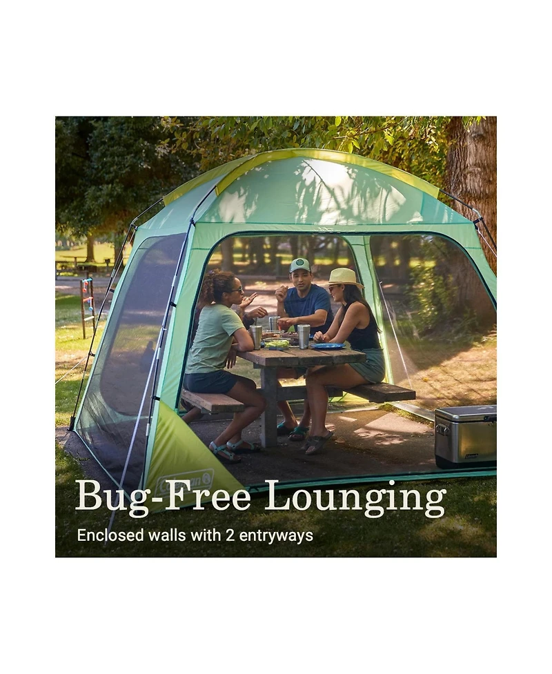 Coleman Skyshade 10 x 10 Screen Dome Canopy, Moss Green