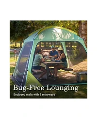 Coleman Skyshade 10 x 10 Screen Dome Canopy, Moss Green