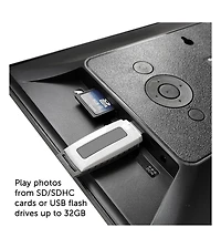 Sungale 10 inch Digital Photo Frame, Black, 1024x600 - Usb & Sd card Support