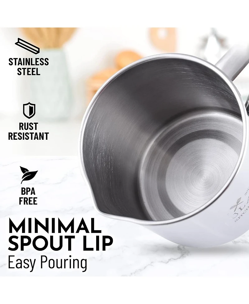 Stainless Steel Bacon Grease Container With Strainer, Lid & Handle