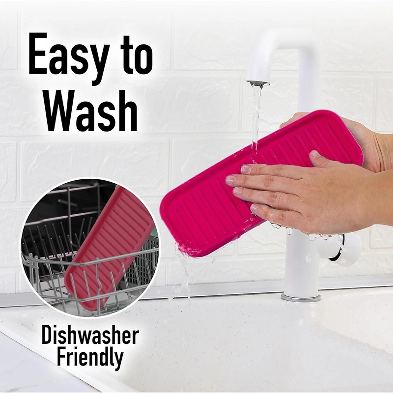 Zulay Kitchen Silicone Sponge Holder for Kitchen Sink