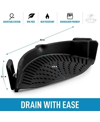 Silicone Pot Strainer - Adjustable Snap On For Most Pots & Pans