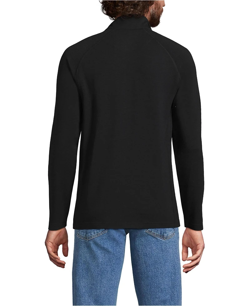 Lands' End Men's Long Sleeve Quarter Zip Sweaters