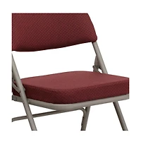 Emma+Oliver 2 Pack Home & Office Portable Party Events Fabric Padded Metal Folding Chair