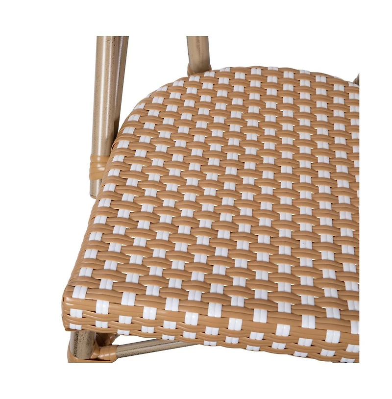 Merrick Lane Celia Indoor/Outdoor Stacking Bistro Chair With Aluminum Frame